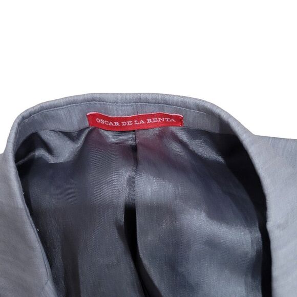 Oscar de la Renta Men's Gray Blazer Sport Jacket - Picture 3 of 5